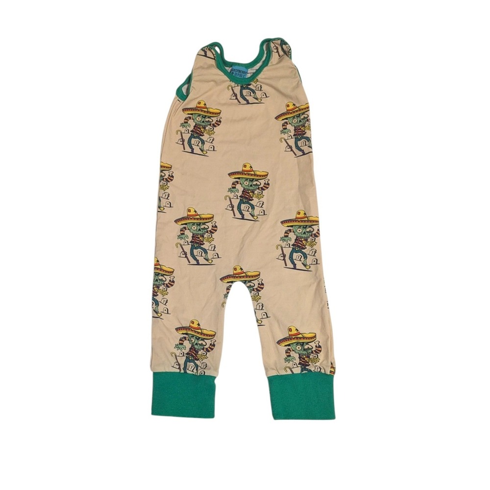 Raspberry Republic Organic Cotton Zombie Fiesta Romper One Piece 9M-1.5Y
